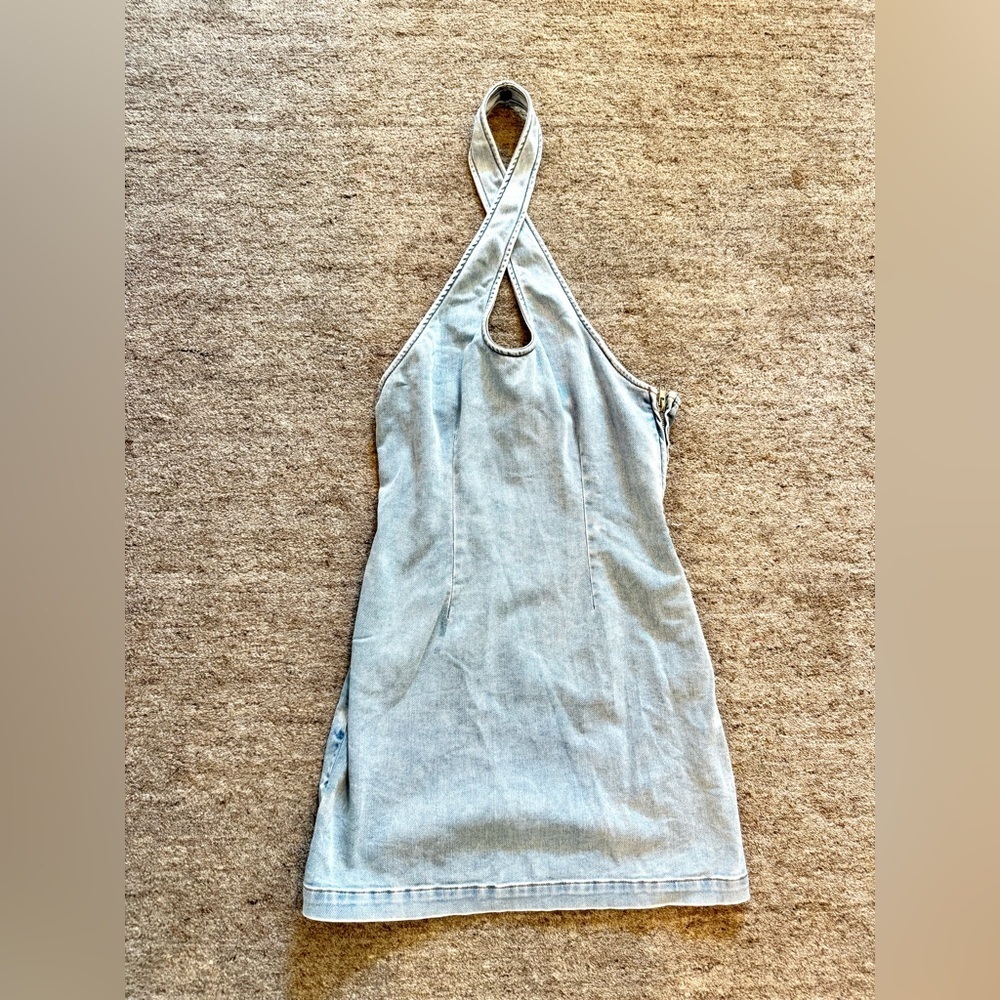 Ser.o.ya Denim Halter Dress Size Small Hugo Dress - Picture 2 of 12